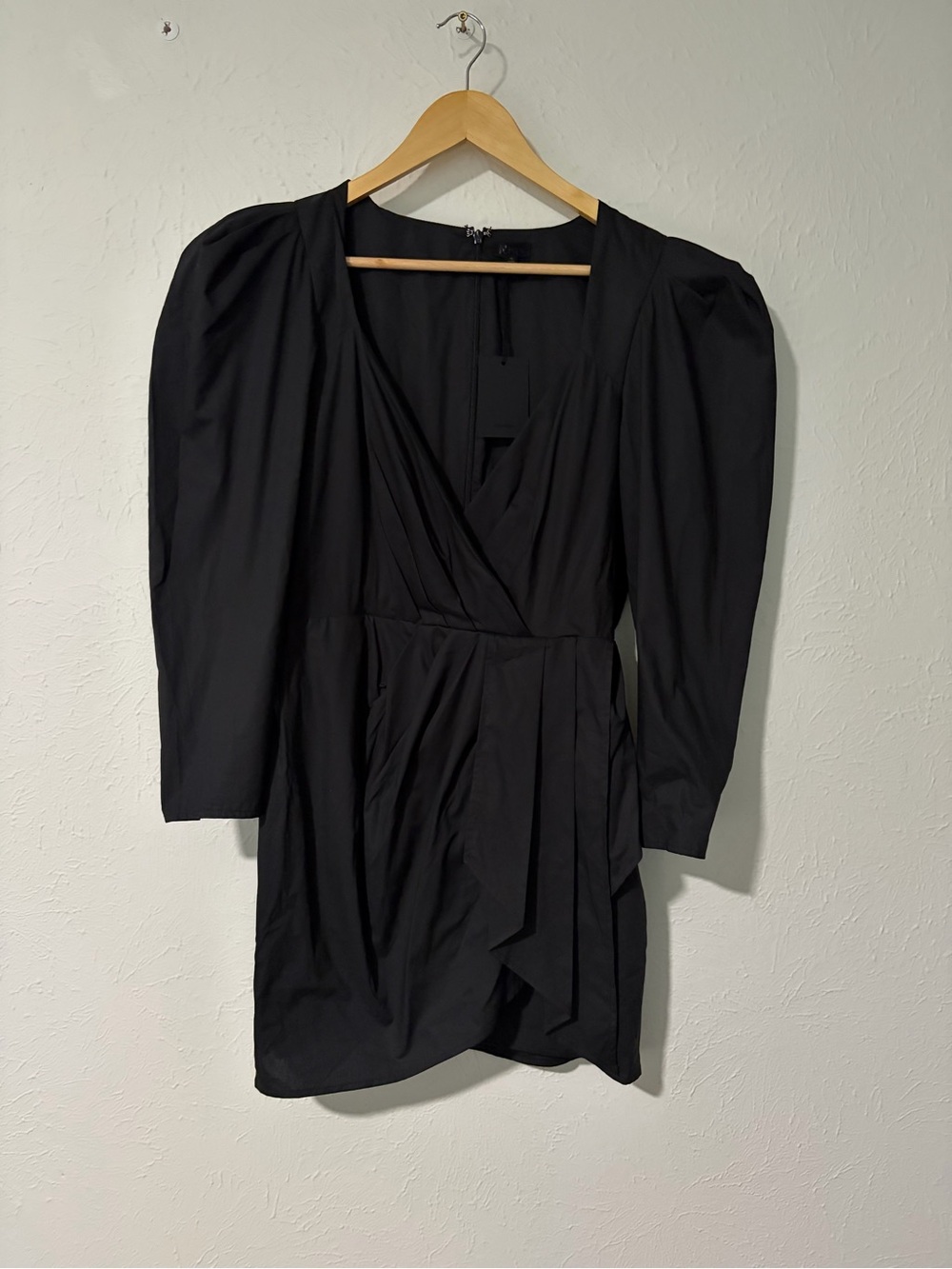 NWT NBD Malone Black Poplin Mini Dress Size Medium